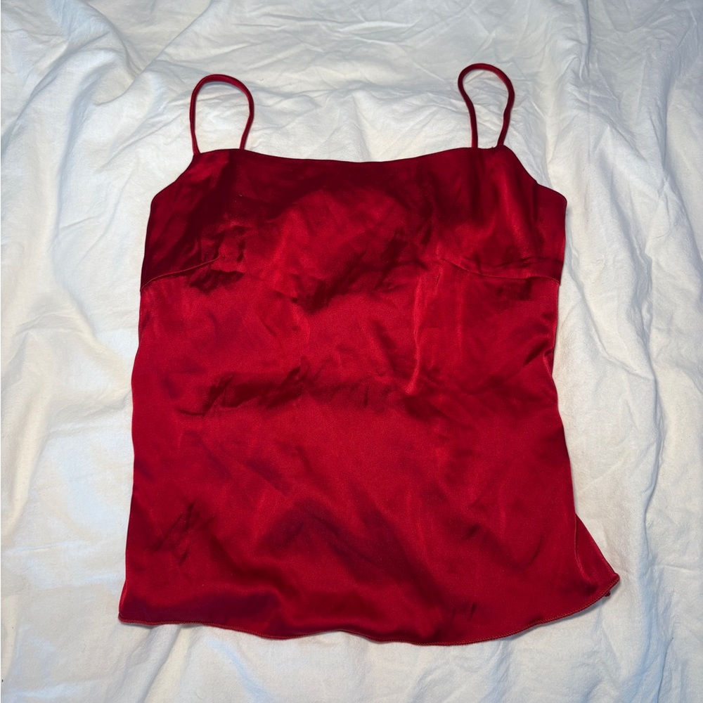 Elegant Red Women's Camisole Top